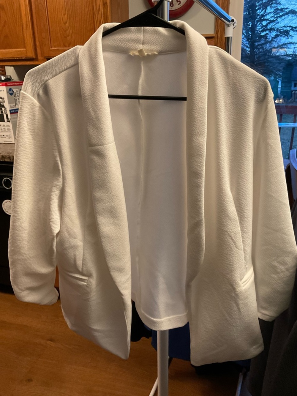 Maurices White Shawl-Collar Open-Front Blazer